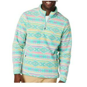 Chubbies Long Sleeve Flame Commander Quarter-Zip Pullover‎ Men's Size M Aztec